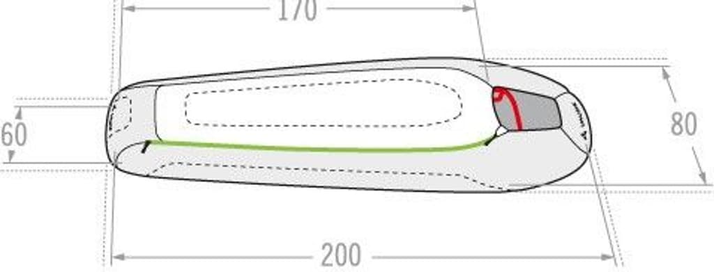 Sioux 800 S SYN -makuupussi, tummanpunainen, view: 3