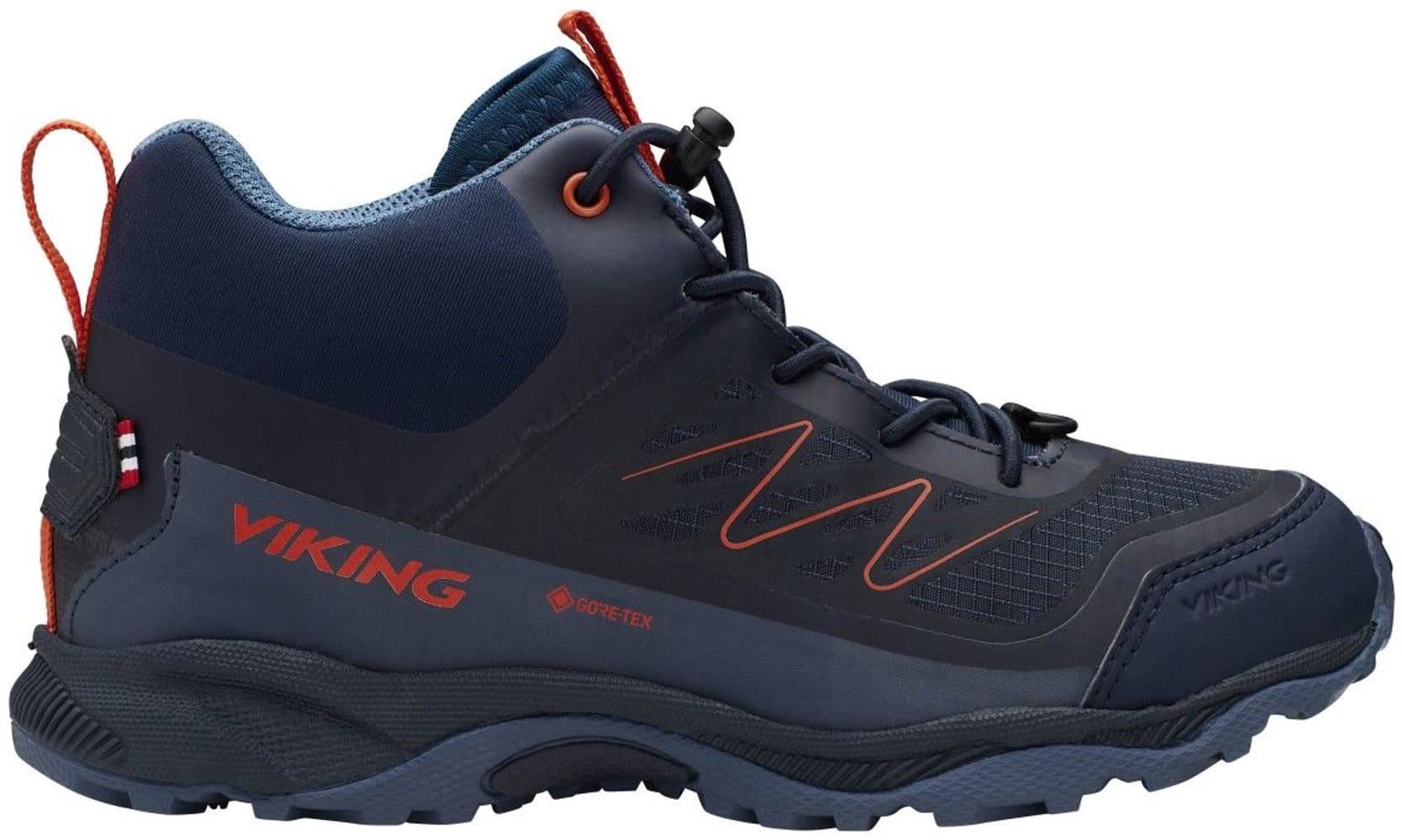 Jr Tind Mid GTX ulkoilukenkä, sininen/oranssi, view: 0