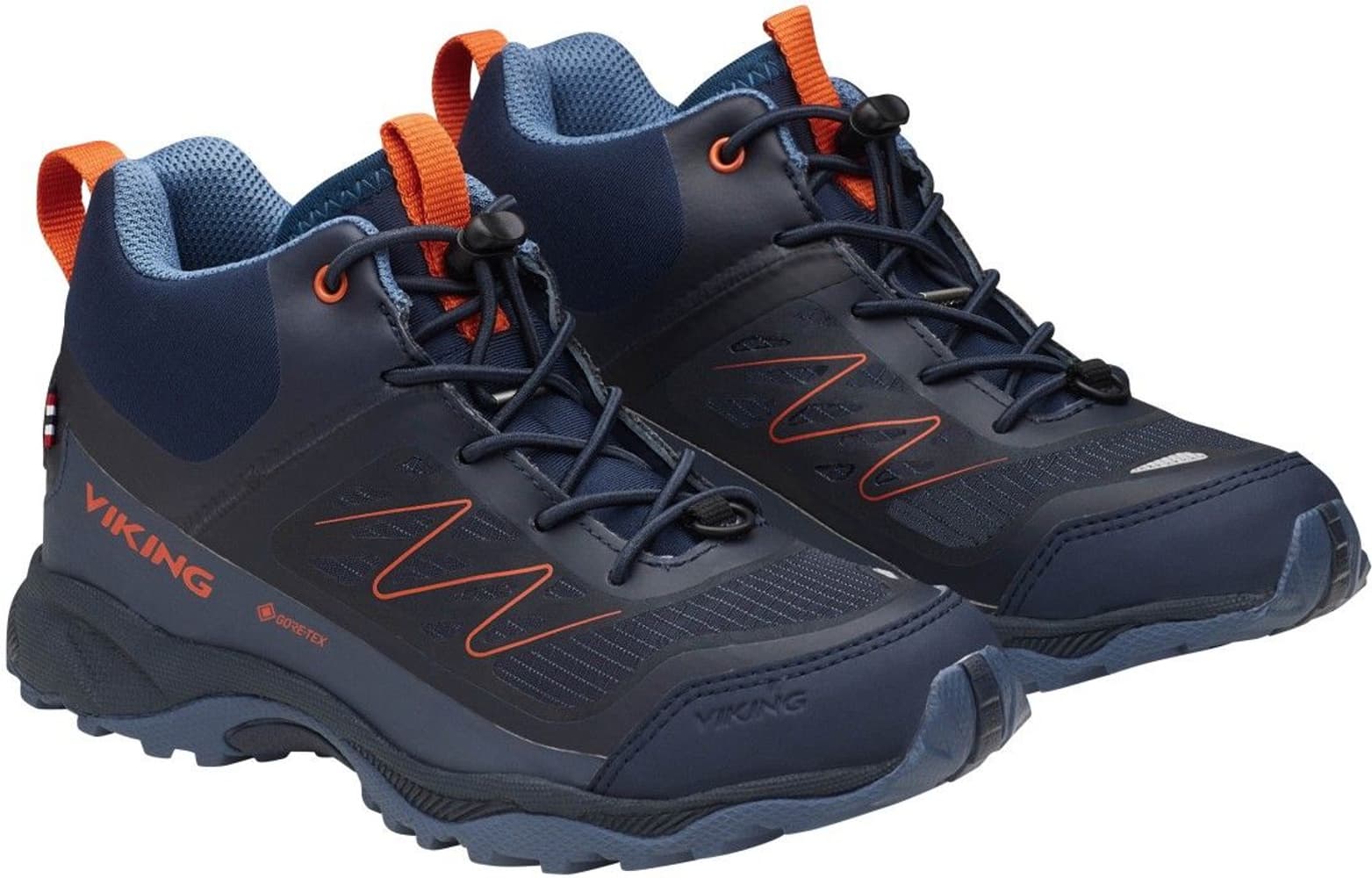 Jr Tind Mid GTX ulkoilukenkä, sininen/oranssi, view: 3