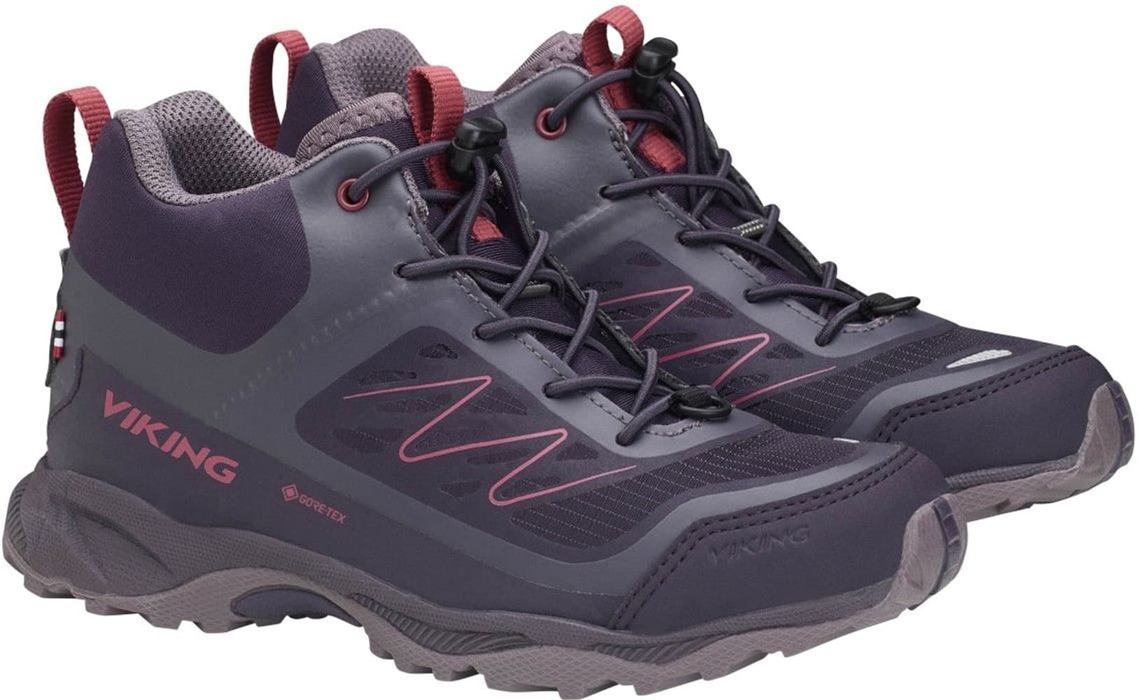 Jr Tind Mid GTX ulkoilukenkä, harmaa/punainen, view: 3