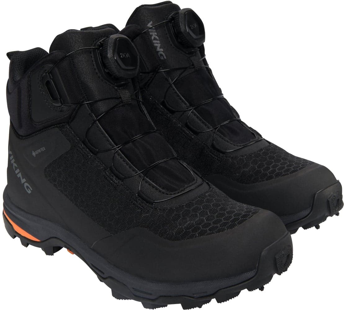 Rask 2 Spikes Mid GTX BOA naisten nastakengät, musta/oranssi, view: 1