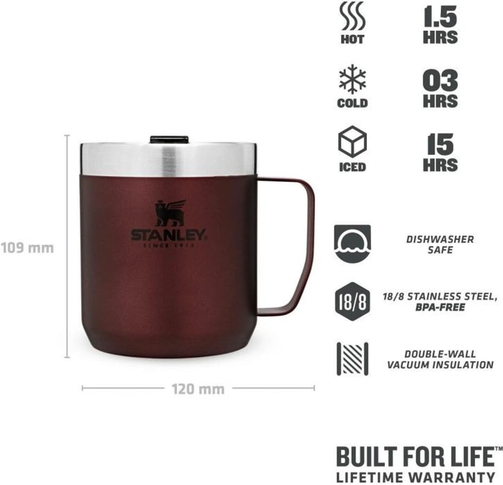 The Legendary Camp Mug 0,35 L termosmuki, viininpunainen, view: 1