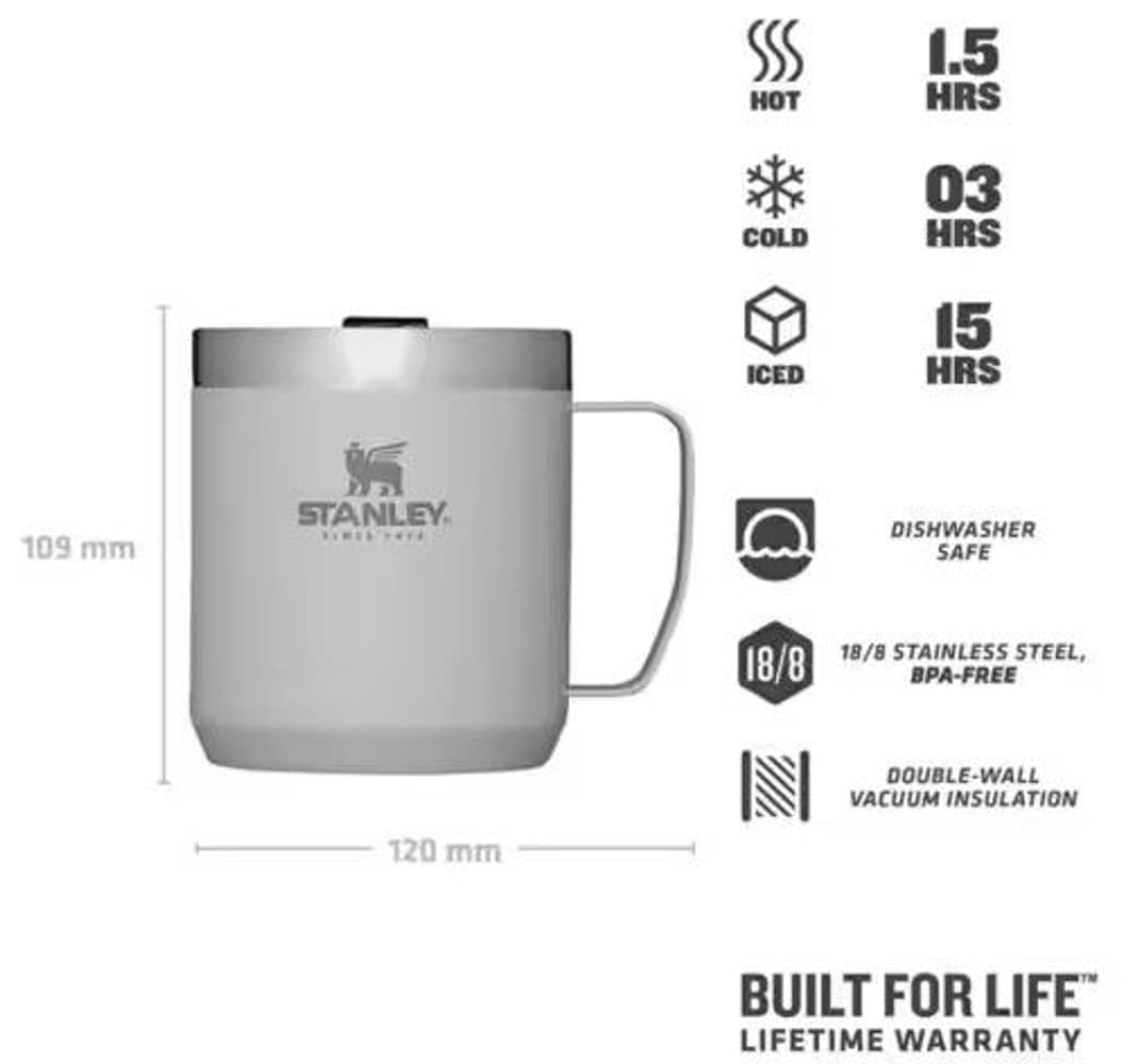 The Legendary Camp Mug termosmuki, 0,35 L, Ash, view: 3
