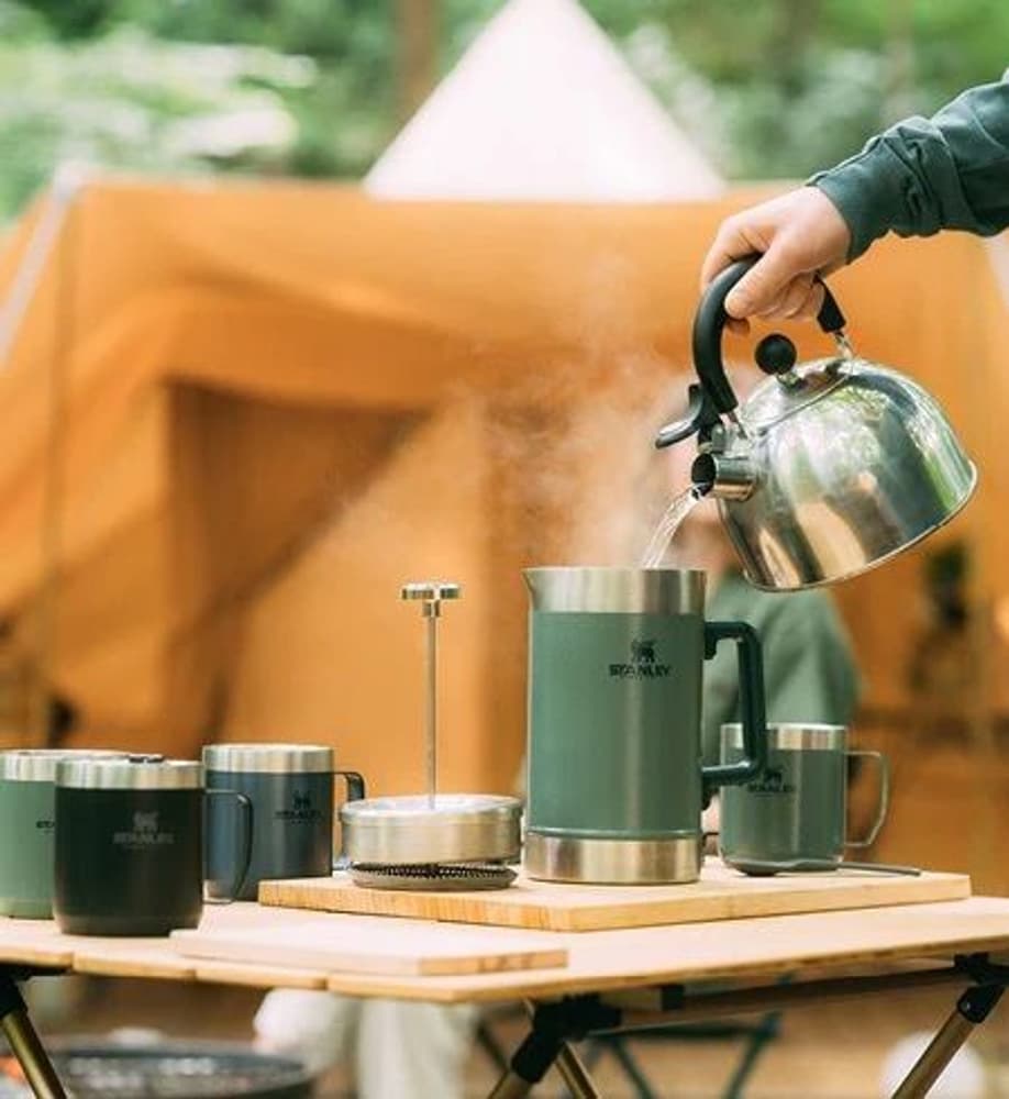 The Stay-Hot French Press kahvitermos, 1,4 L, harmaavihreä, view: 3