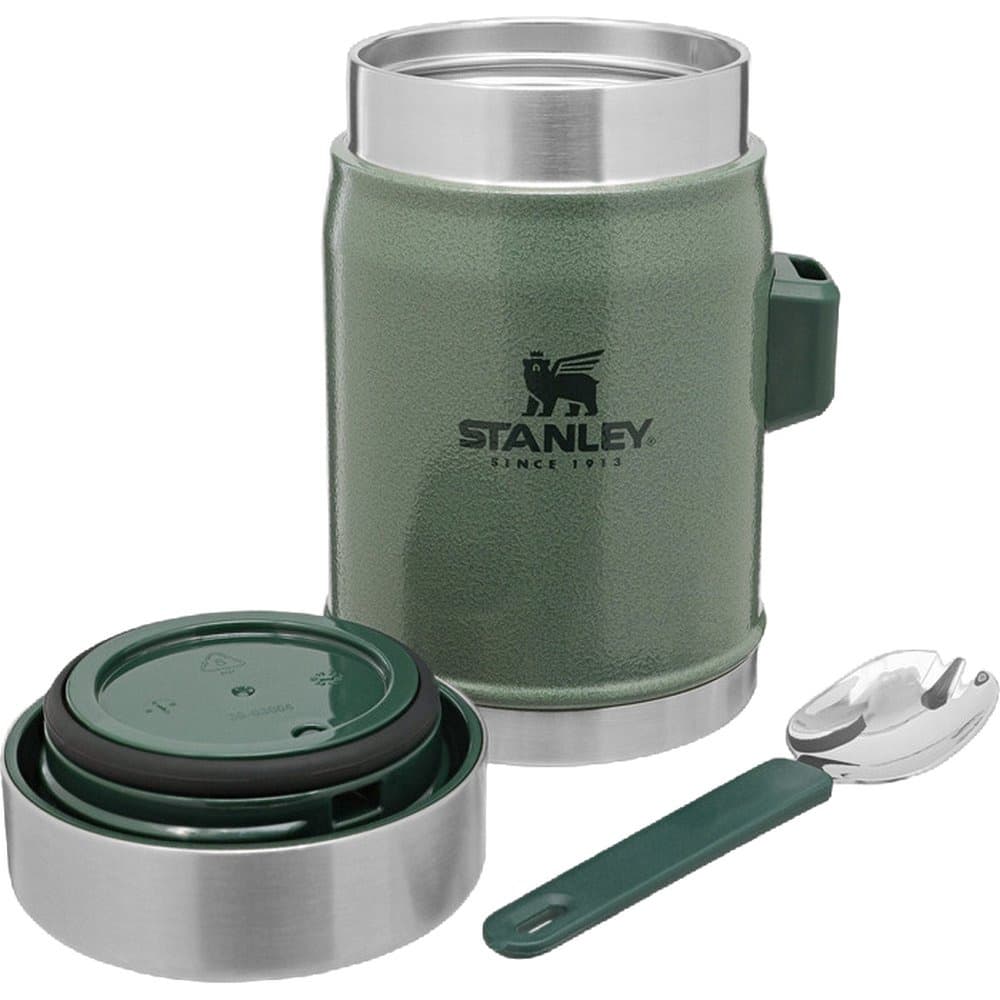 The Legendary Food Jar + Spork 0,4L Hammertone Green, view: 3