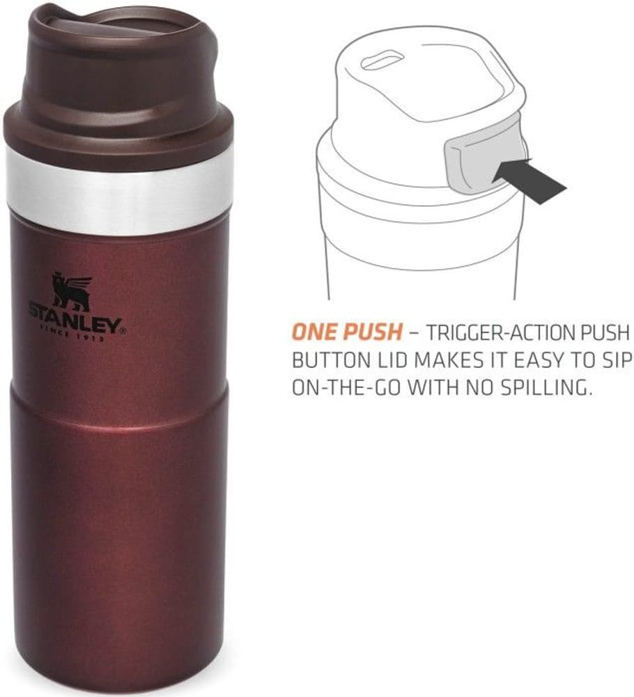 The Trigger-Action Travel Mug 0,35 L termosmuki, viininpunainen, view: 3