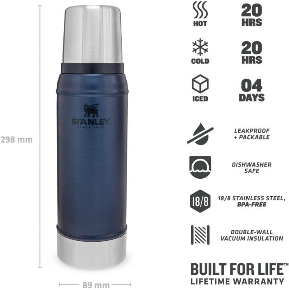 The Legendary Classic Bottle 0,75 L termospullo, tummansininen, view: 1