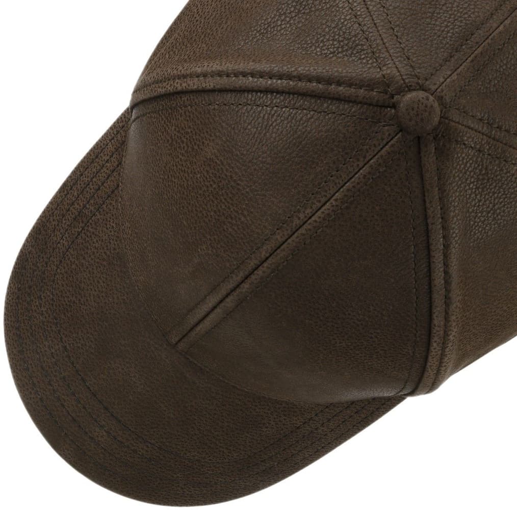 Baseball Cap Chevrette Cowhide EF lippalakki, Brown/Black, view: 2