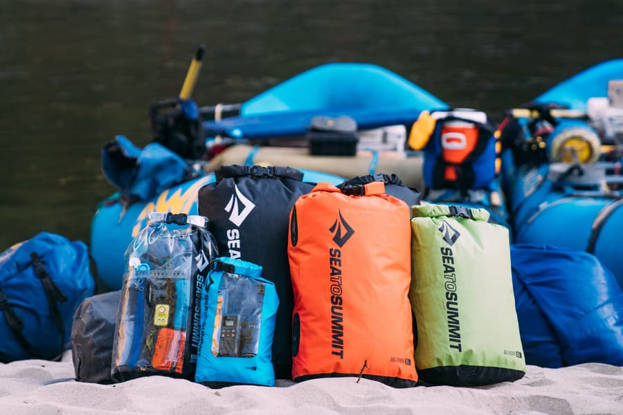 Dry Sack Big River pakkauspussi, 20L, punaoranssi, view: 8