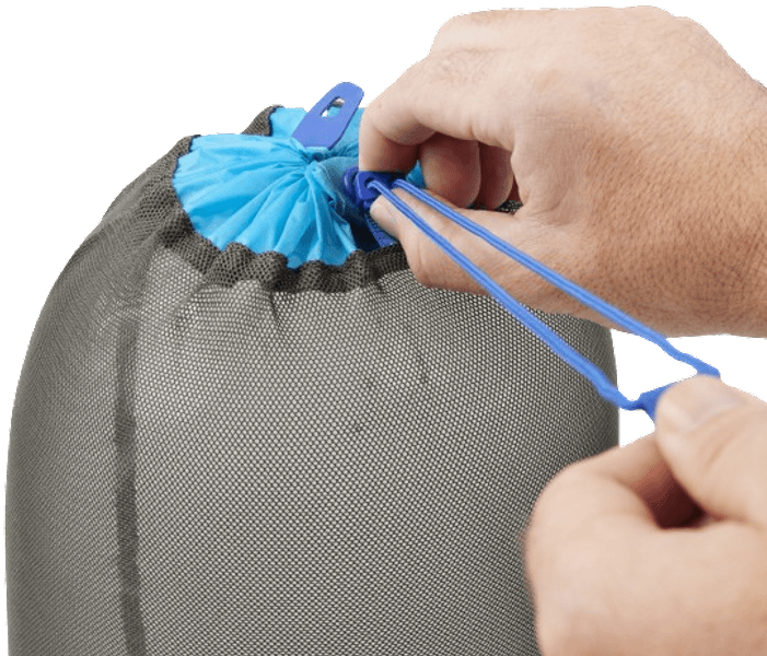 Eco Mesh Stuffsack pakkauspussi, 8L, tummanharmaa, view: 3