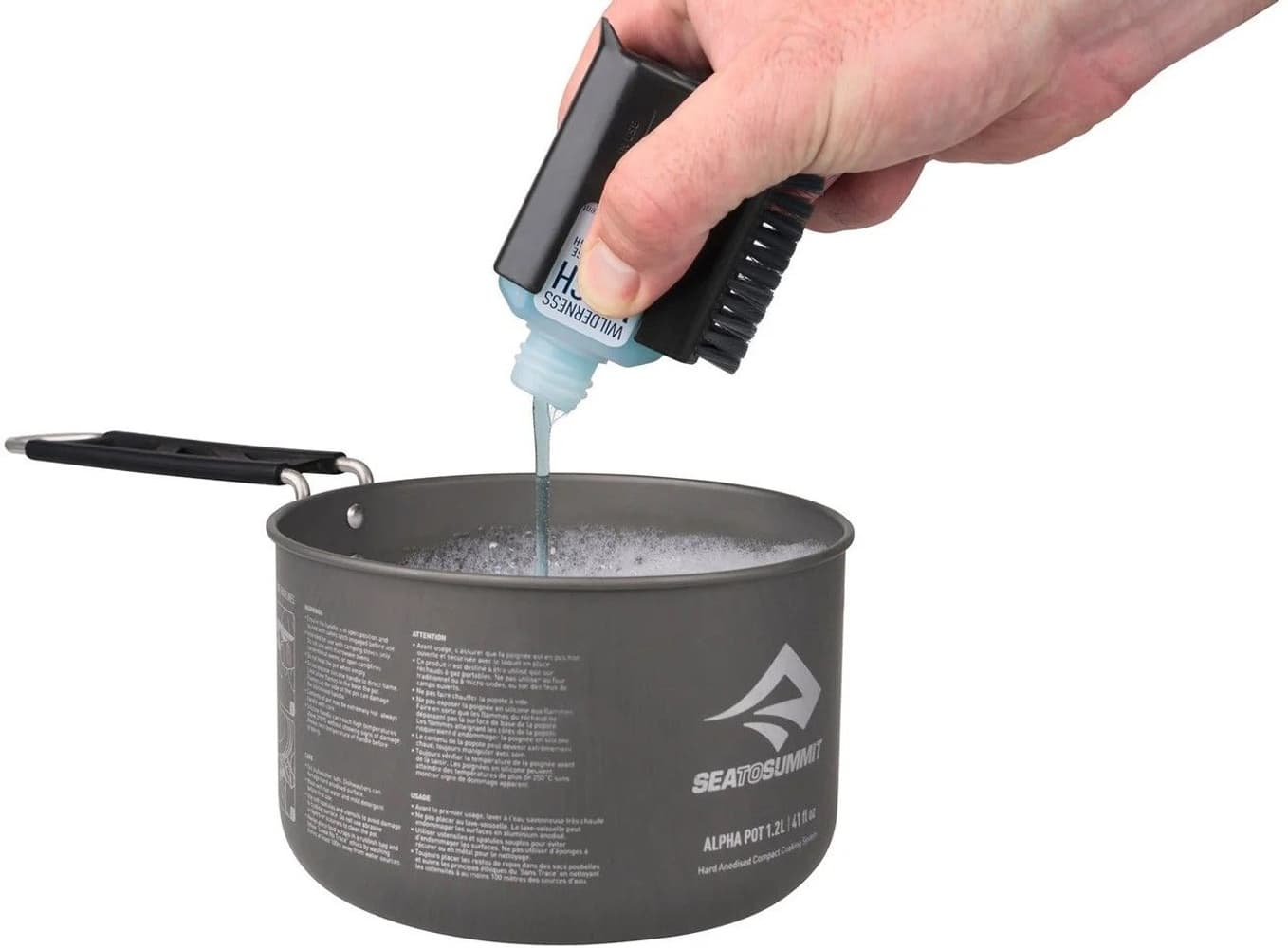 Kitchen Pot Scrubber Set tiskiharja ja pesuaine, view: 2