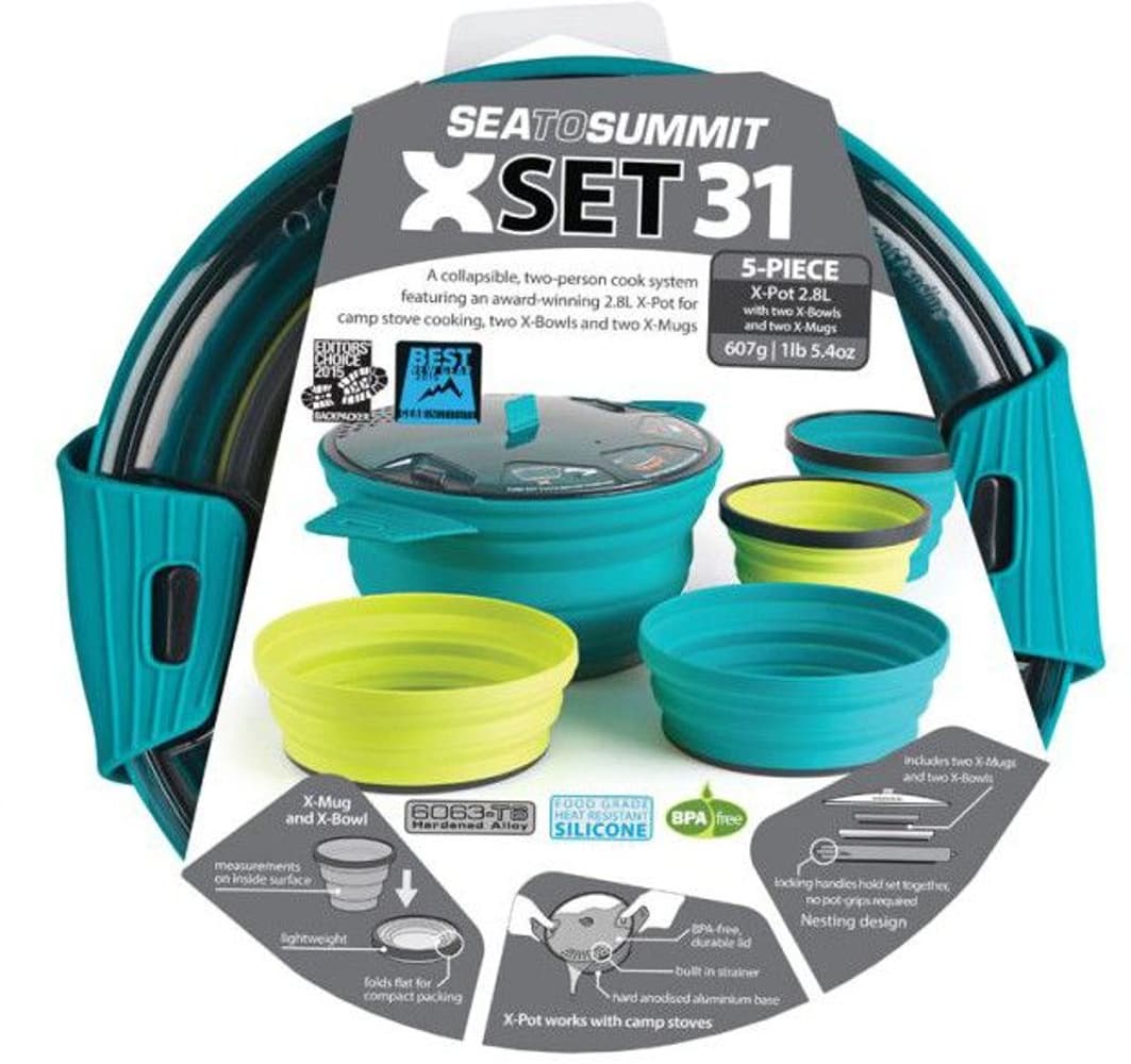 Sea to Summit X-Set 31 Retkiastiasto (Pot 2,8L, 2xBowl, 2xMug), view: 4