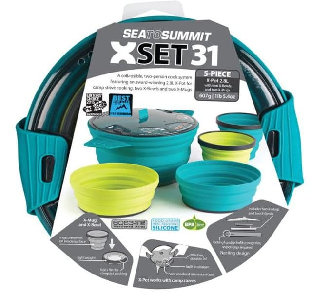 Sea to Summit X-Set 31 Retkiastiasto (Pot 2,8L, 2xBowl, 2xMug), view: 4