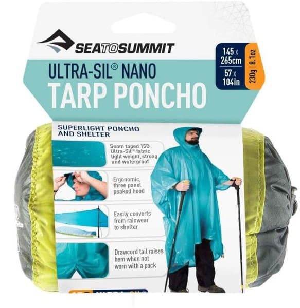 Tarp Poncho 15D Ultra-Sil Nano 145X265 cm Lime, view: 3