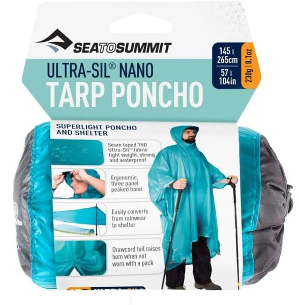 Tarp Poncho 15D Ultra-Sil Nano 145x265 cm Blue, view: 6