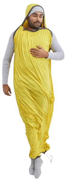 Sea to Summit Sleepliner Reactor Mummy w/Drawcord Standard makuupussilakana, Yellow, view: 3