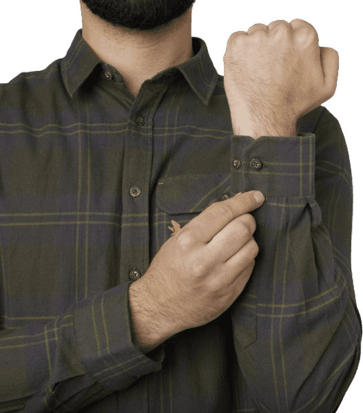 Highseat Shirt flanellipaita, tummanvihreä, view: 3