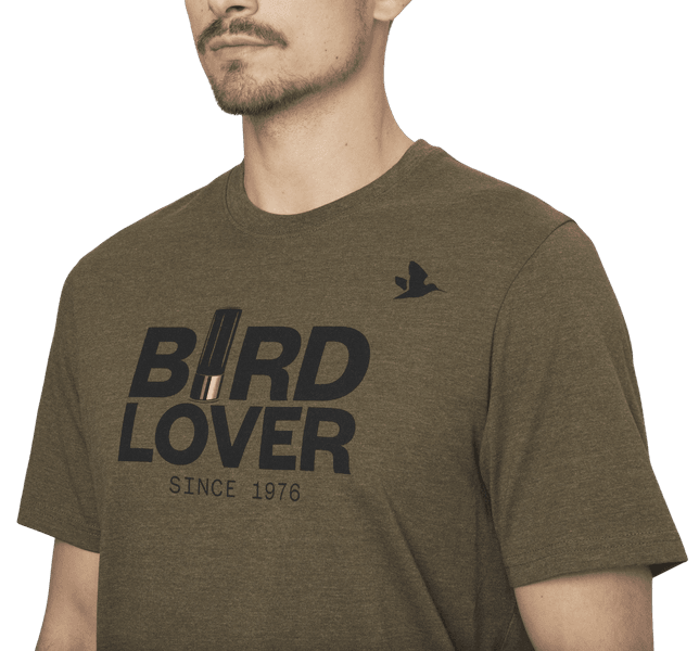 Bird Lover T-shirt t-paita, Dark Olive Melange, view: 2