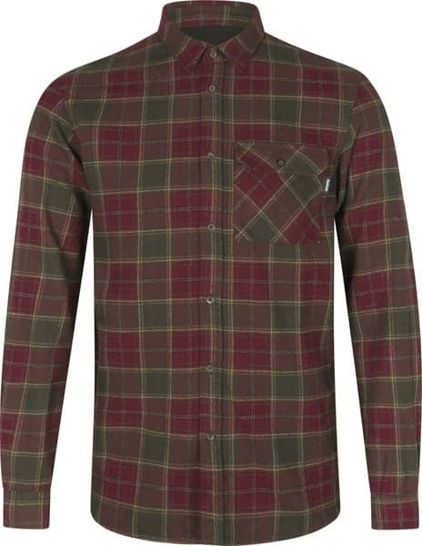 Glen Flannel Shirt paita, Red Forest Check, view: 0