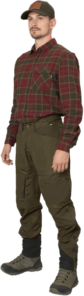 Glen Flannel Shirt paita, Red Forest Check, view: 4