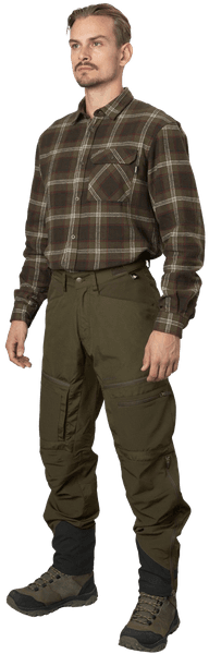 Glen Flannel Shirt paita, Pine Green Check, view: 4