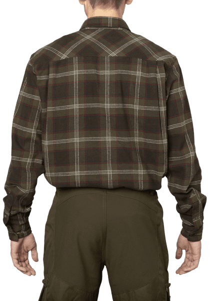 Glen Flannel Shirt paita, Pine Green Check, view: 3