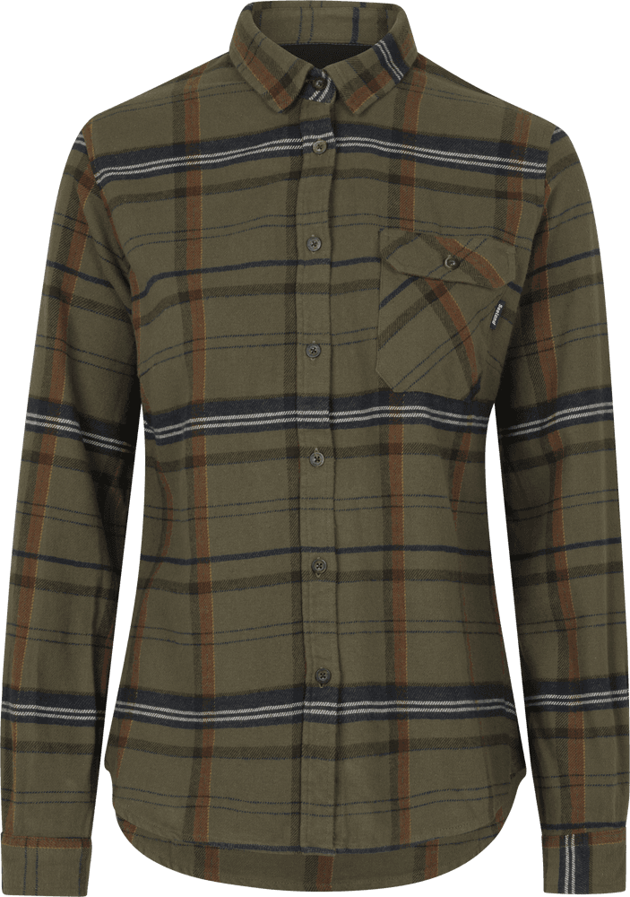 Skye Flannel Shirt naisten paita, Grape Leaf/Terracotta Check, view: 0