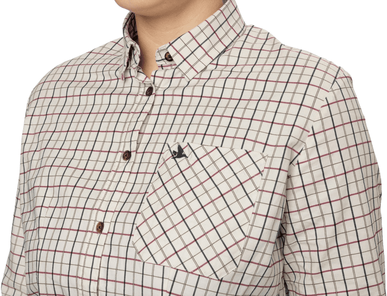 Kerry Shooting Shirt paita, Cabernet/Blue Check, view: 2
