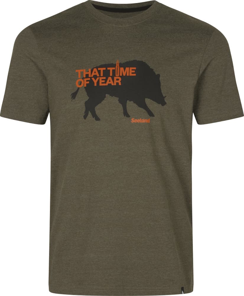 That Time T-shirt t-paita, Pine Green Melange, view: 0