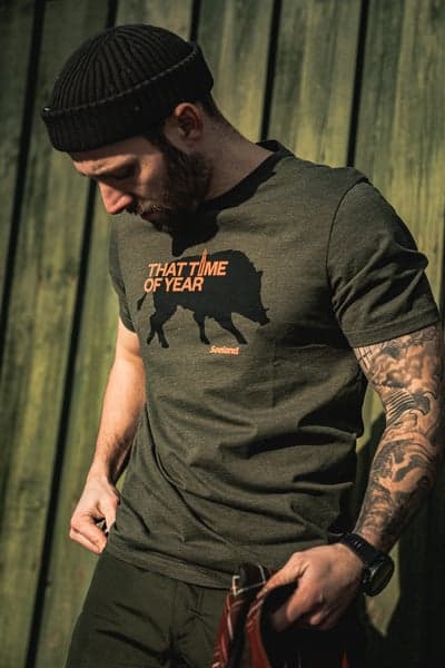 That Time T-shirt t-paita, Pine Green Melange, view: 4