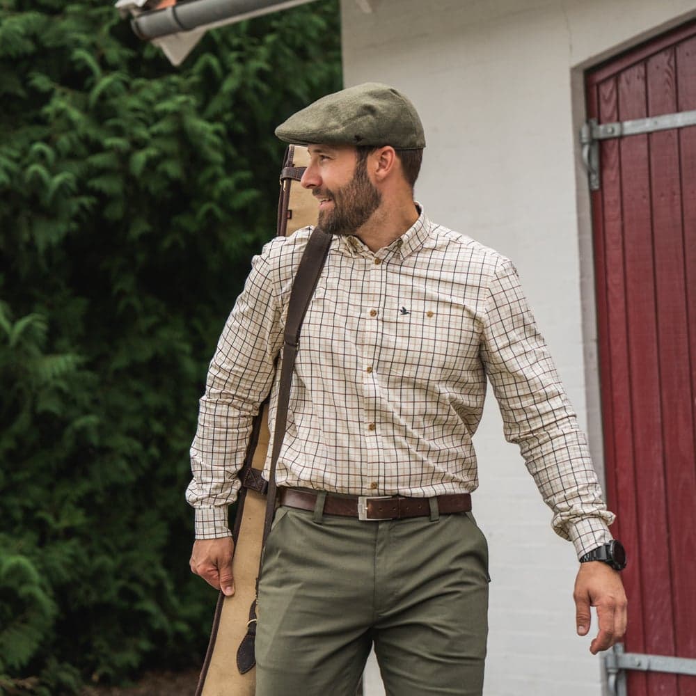 Oxford Skytteskjorta Classic Blue/Merlot Check, view: 5