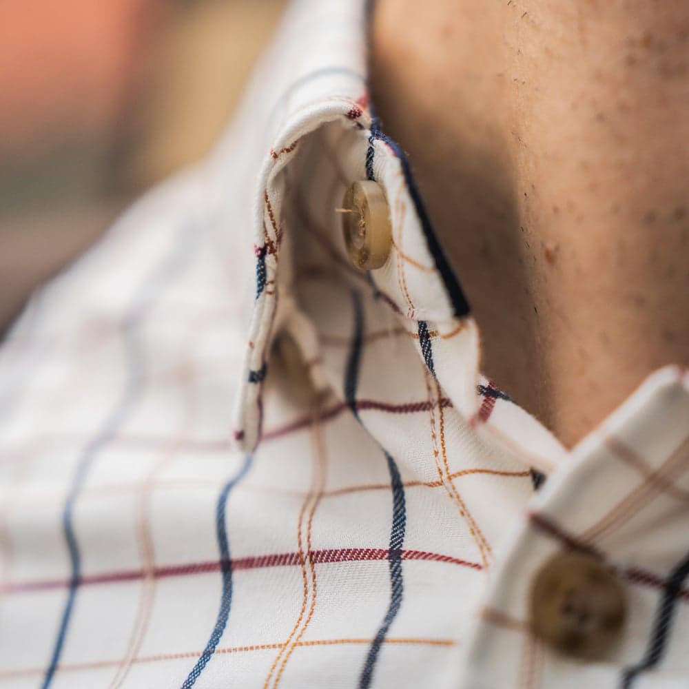 Oxford Skytteskjorta Classic Blue/Merlot Check, view: 3