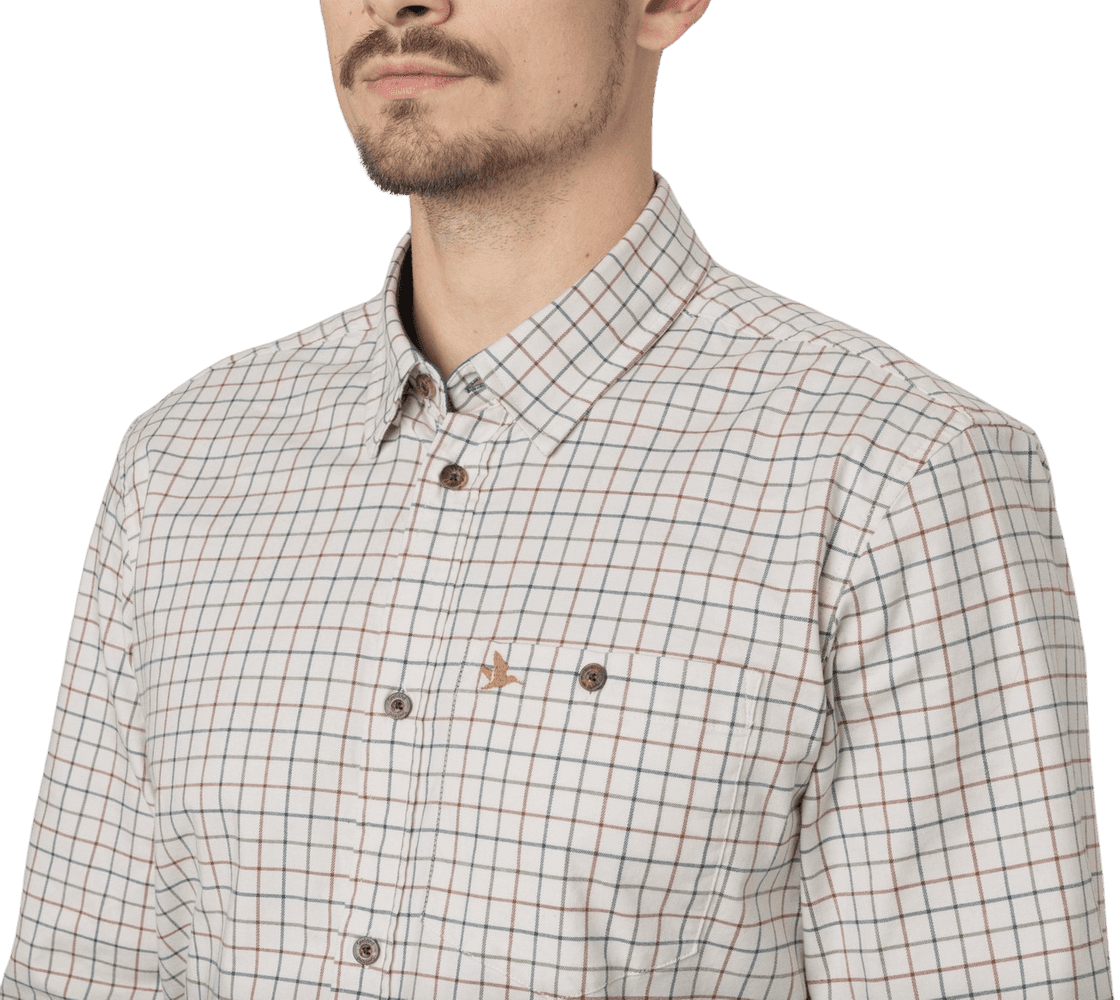 Oxford Shooting Shirt paita, Grape Leaf/Terracotta Check, view: 2