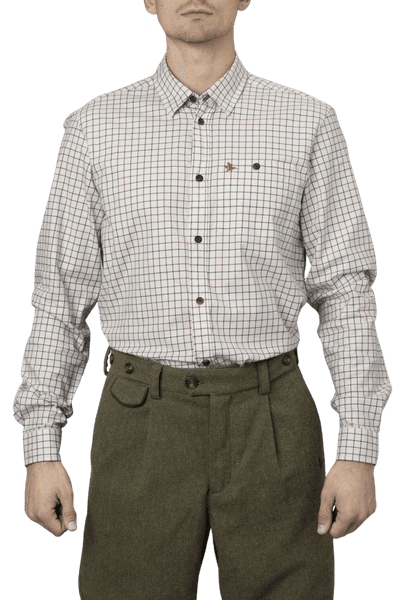 Oxford Shooting Shirt paita, Grape Leaf/Terracotta Check, view: 4