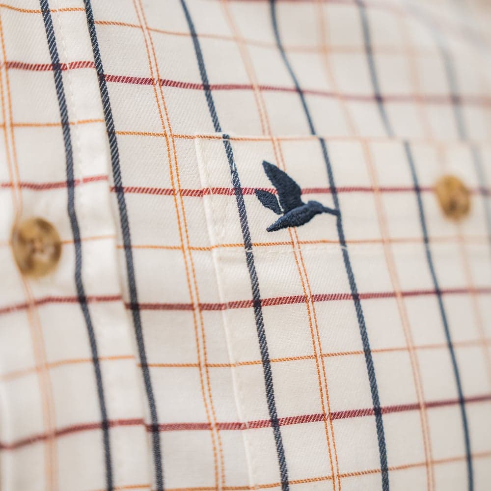 Oxford Skytteskjorta Classic Blue/Merlot Check, view: 2