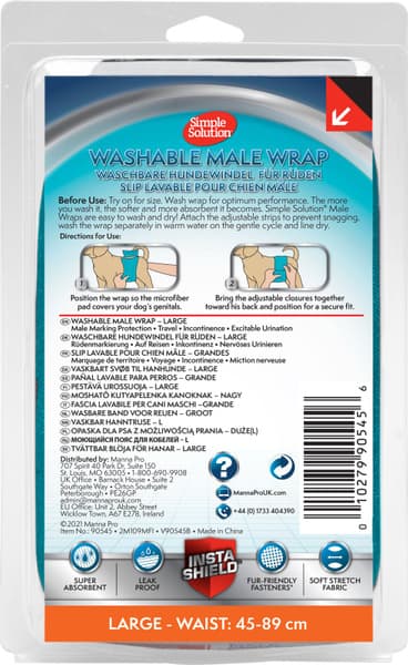 Washable Male Wrap suoja uroskoirille, Large, view: 1