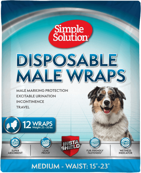Disposable Male Wraps suojat uroskoirille, M, 12 kpl, view: 0