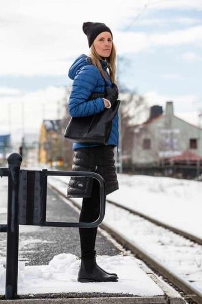 Short Down Skirt toppahame, musta, view: 3