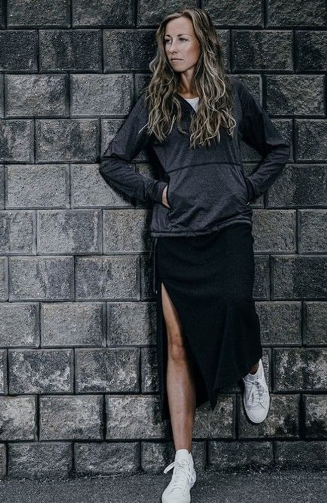 Katariina Zip Hood naisten huppari, sininen, view: 2