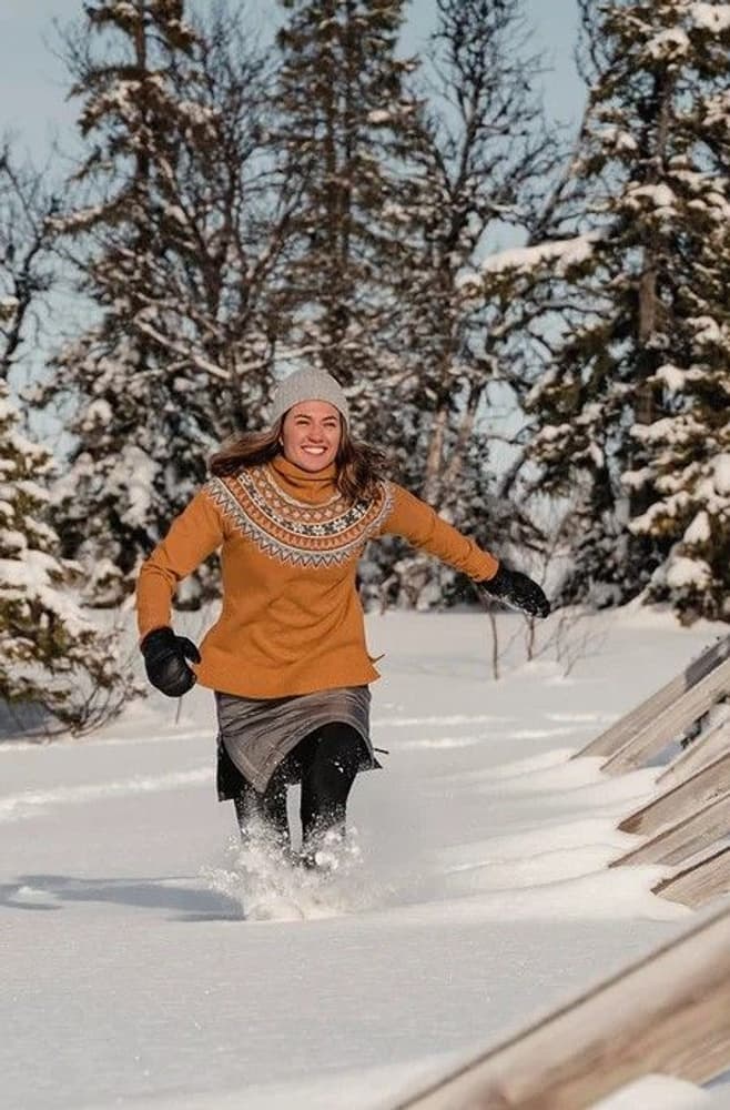 Scandinavian Roll Neck villapaita, Blue Denim, view: 3