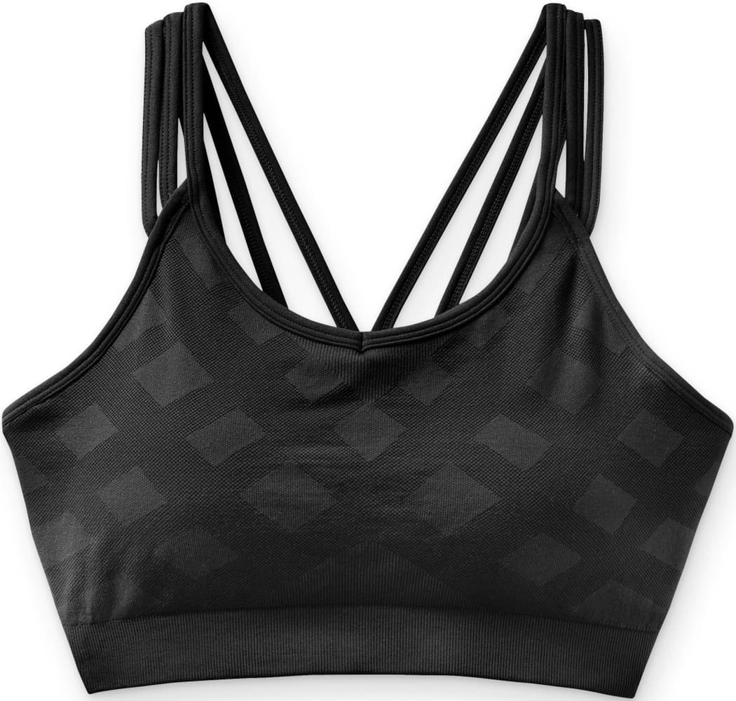 Seamless Strappy Bra saumattomat urheilurintaliivit, musta, view: 0