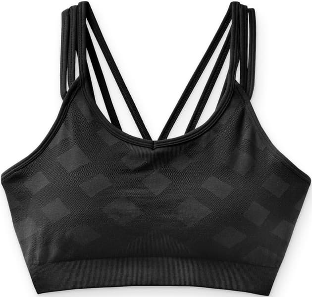 Seamless Strappy Bra saumattomat urheilurintaliivit, musta, view: 0