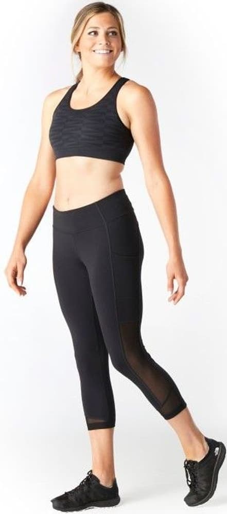 Seamless Racerback urheiluliivit, musta, view: 1