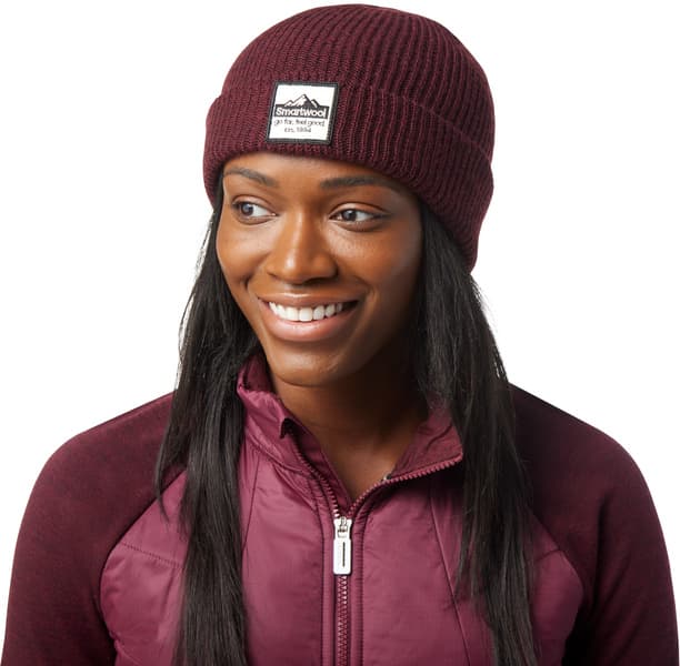 Patch Beanie pipo, viininpunainen, view: 2