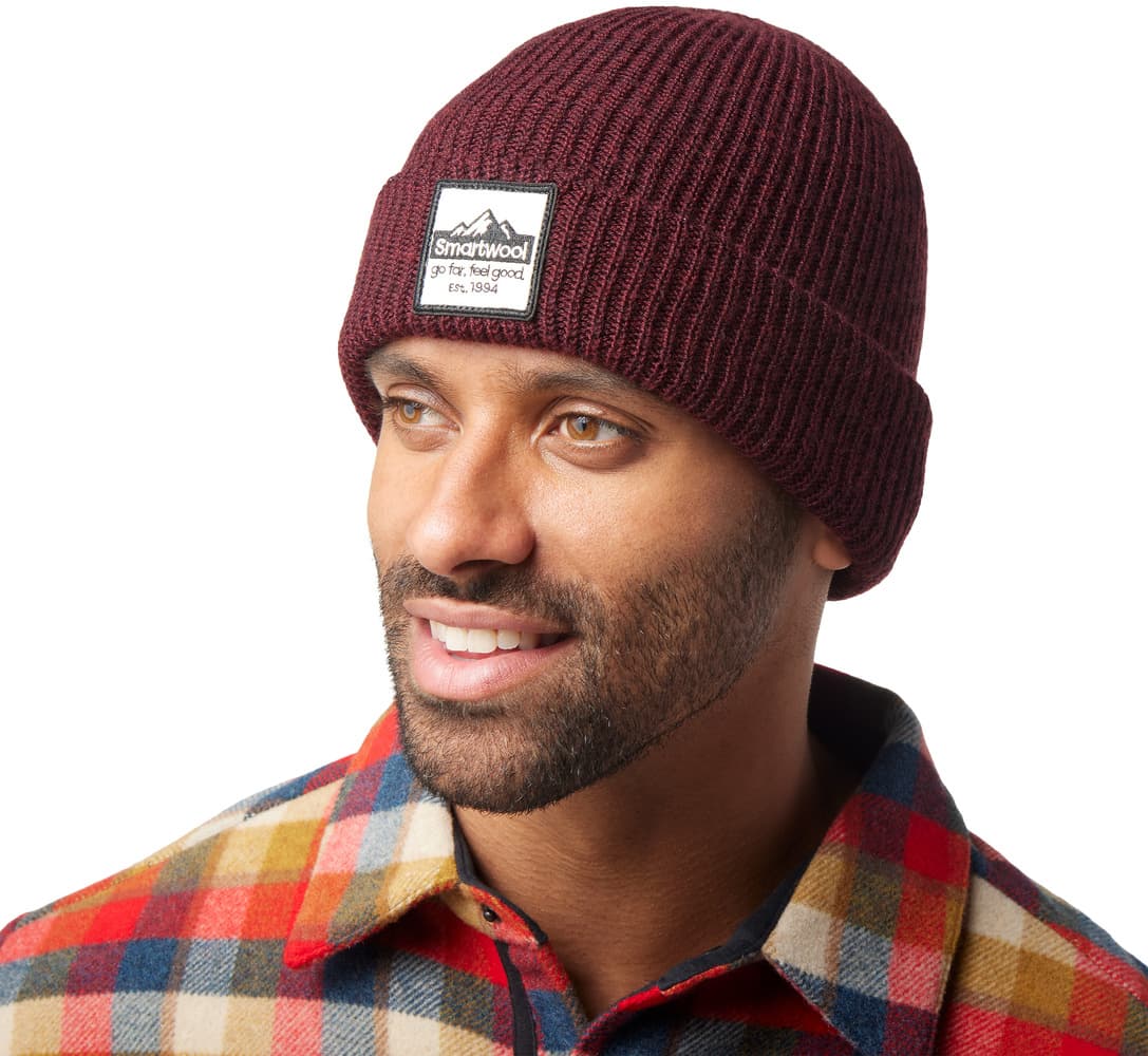 Patch Beanie pipo, viininpunainen, view: 1