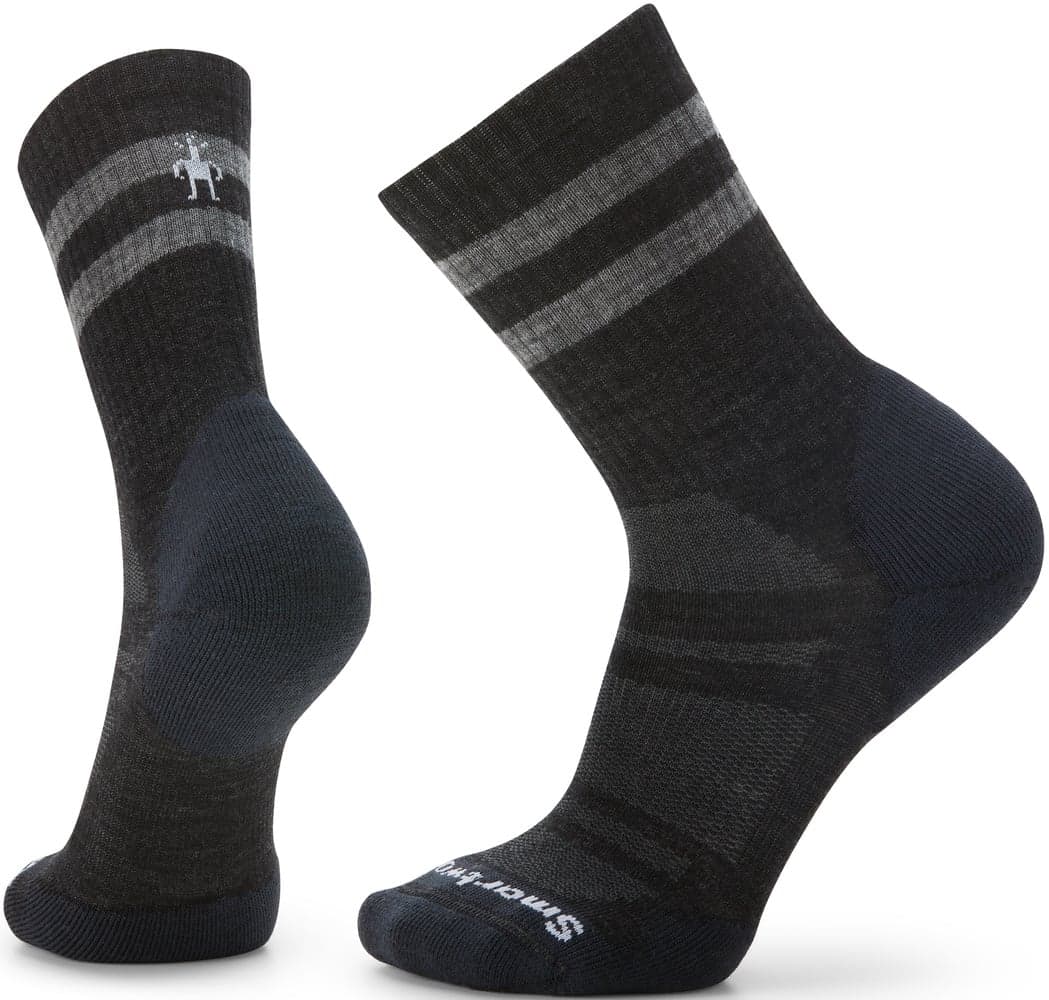 Athletic Targeted Cushion Stripe Crew sukat, tummanharmaa, view: 0