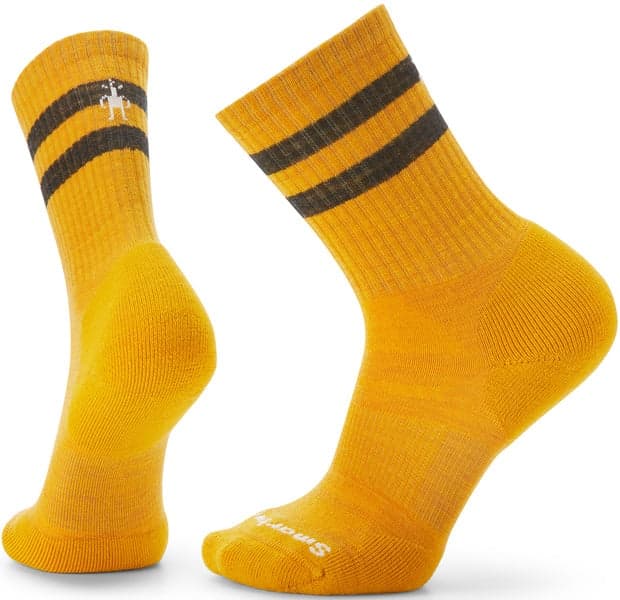 Athletic Targeted Cushion Stripe Crew sukat, tummankeltainen, view: 0