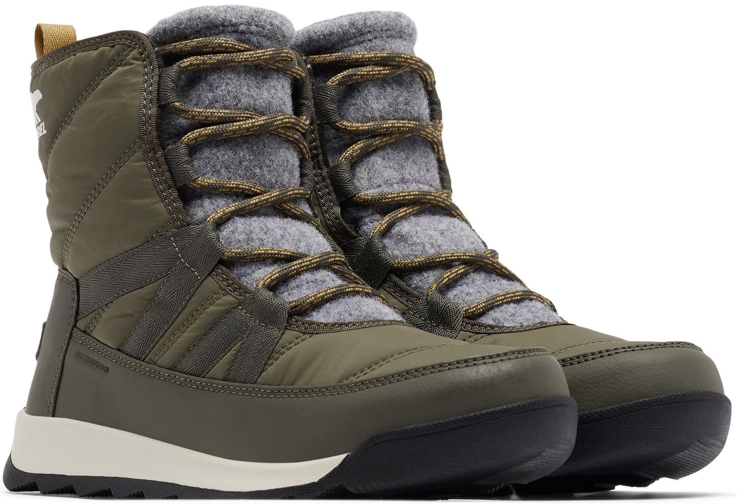 Whitney II Short Lace Waterproof naisten talvikengät, maastonvihreä, view: 1