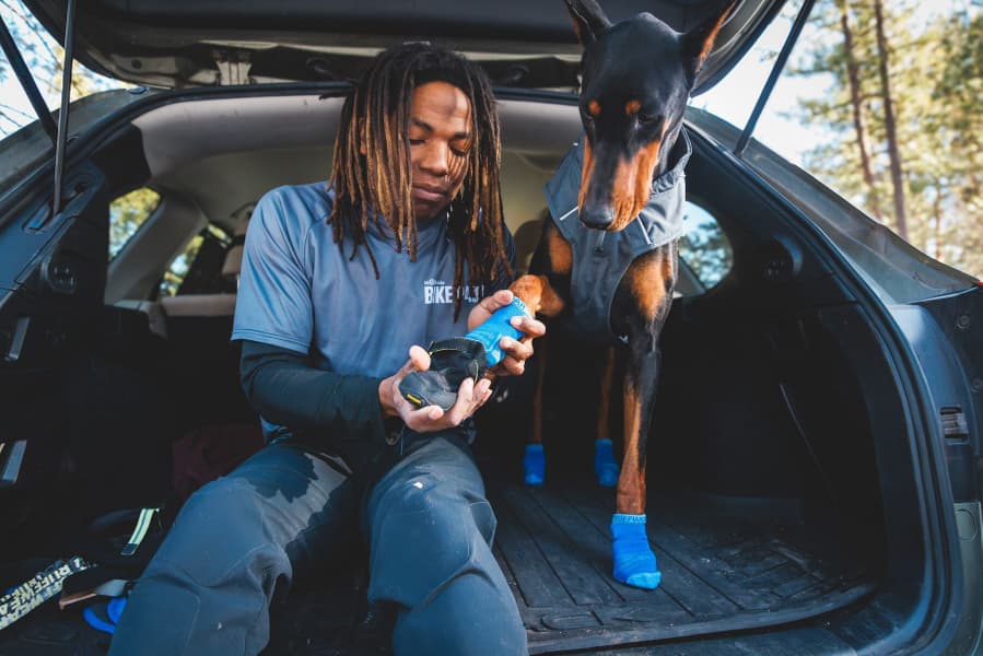 Bark'n Boot Socks koiran tossut, Earth Brown, view: 3