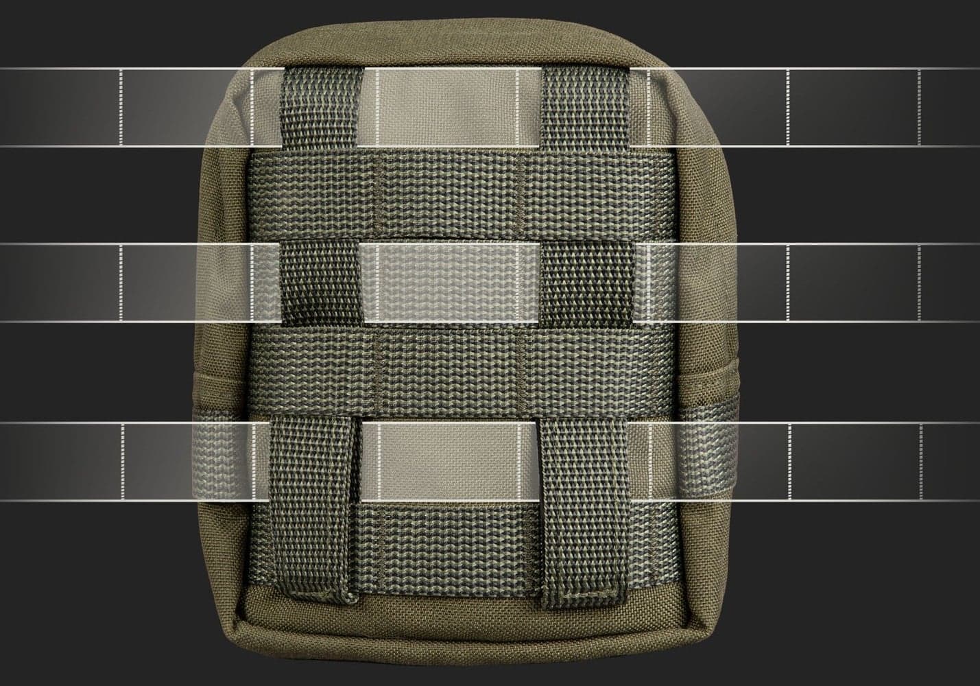 Zipped GP pouch 3x3 säilytyspussi, Green, view: 1